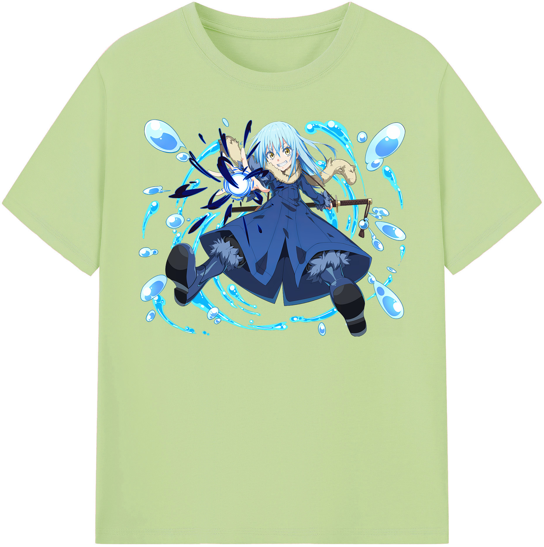 （画像用） 転スラ Regarding Reincarnated to Slime 綿100％半袖Tシャツ（フロントプリント）